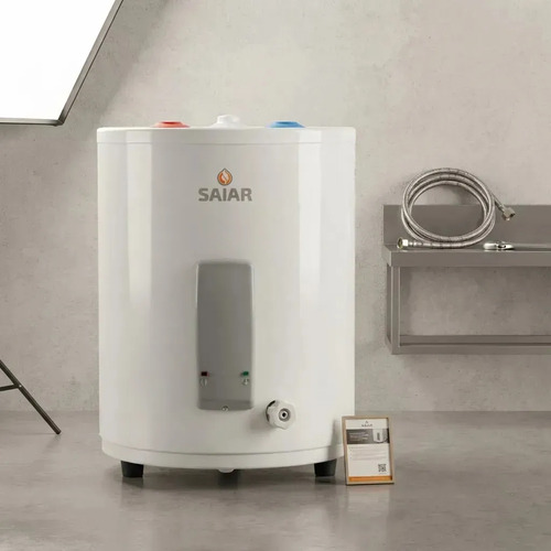 Termotanque Eléctrico Saiar 55 Litros Conexión Superior Protección Anticorrosiva Blanco
