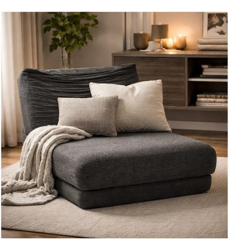 Sillon Individual King-house Narcizo Plegable 3 En 1 En Caja Negro Liso