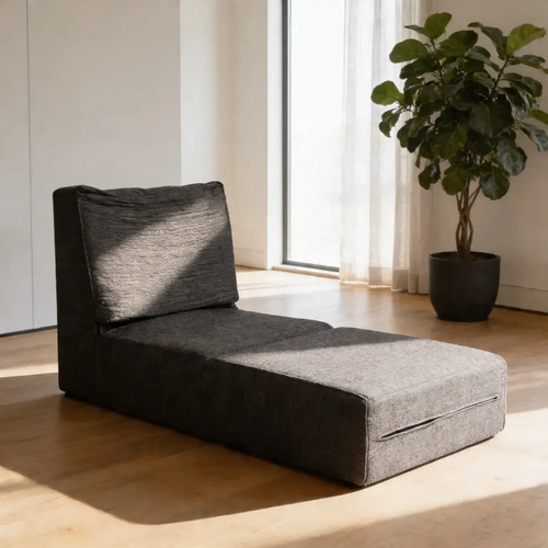 Sillon Individual King-house Narcizo Plegable 3 En 1 En Caja Negro Liso