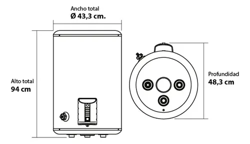 Termotanque Coppens Eléctrico 95l Ttqe95co Blanco