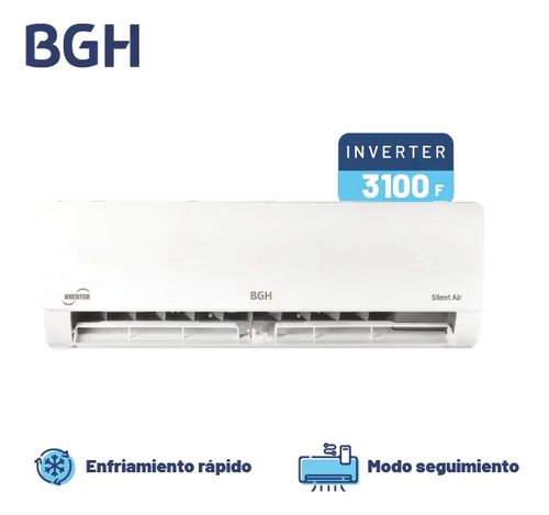 Aire Acondicionado Bgh Inverter Bsi37wcnx 220v Blanco Blanco