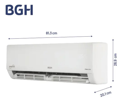 Aire Acondicionado Bgh Inverter Bsi37wcnx 220v Blanco Blanco