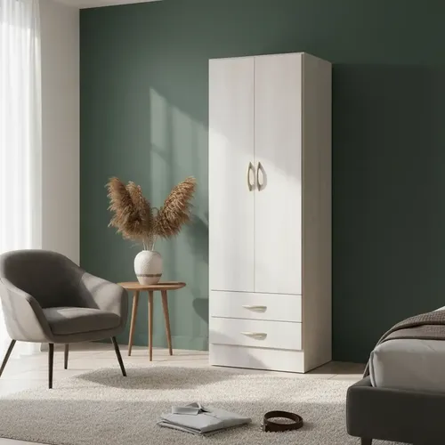 Ropero Placard Platinum 2 Puertas 2 Cajones Gris Andino Gris Andino