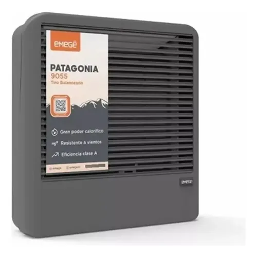 Calefactor Emege Patagonia 5500 Tbu Tiro Balanceado 9055u Gris Color Gris Oscuro