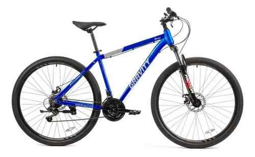 Bicicleta Gravity Rod.29 21 Velocidades/ Susp/freno Mecanico Azul Y Gris M/l