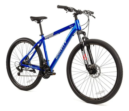 Bicicleta Gravity Rod.29 21 Velocidades/ Susp/freno Mecanico Azul Y Gris M/l