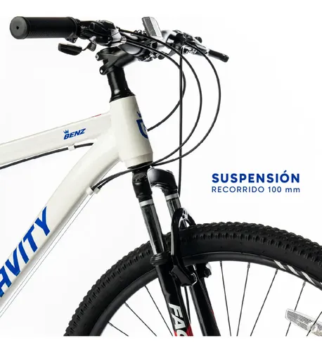 Bicicleta Mountain Bike Gravity Benz Rodado 29 Talle M/l Blanco