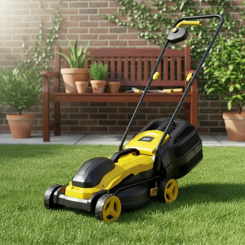 Cortadora De Césped Brushless 34 Cm Ionmax Barovo Amarillo