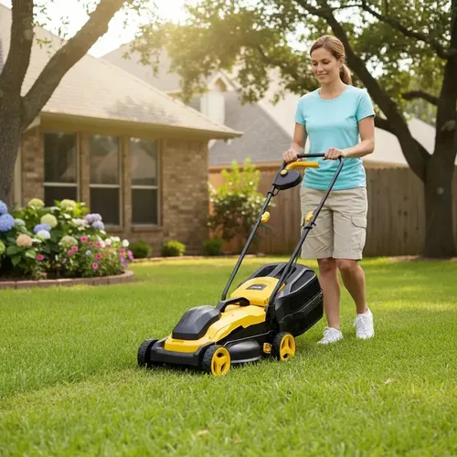 Cortadora De Césped Brushless 34 Cm Ionmax Barovo Amarillo