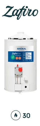 Termotanque A Gas Señorial Zafiro Tszp1-30 30l Blanco
