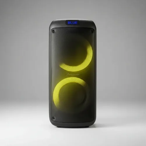Parlante Portatil Ambassador Inalambrico Bluetooth Luces Led Negro
