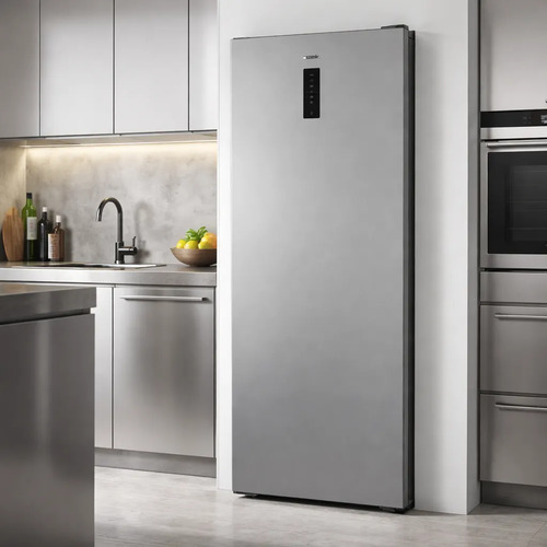 Freezer Kultek Vertical 252 Lts No Frost Ice Maker Silver Gris