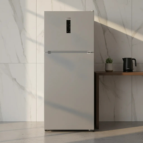 Heladera Kultek 445lts C/freezer/ice Maker Inverter No Frost Gris