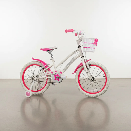 Bicicleta Stark Rod.16 Nena C/canasto/rueditas Blanca Blanco 16  
