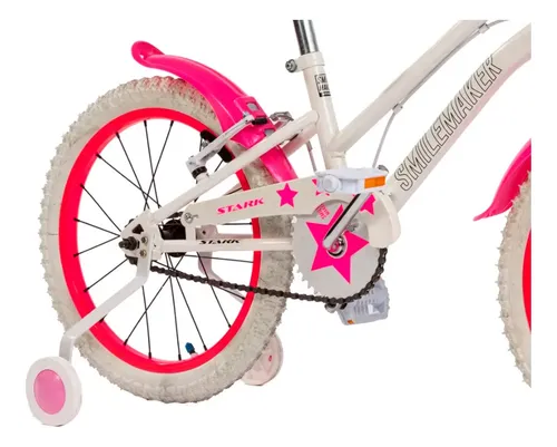 Bicicleta Stark Rod.16 Nena C/canasto/rueditas Blanca Blanco 16  