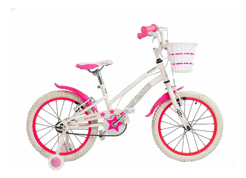 Bicicleta Stark Rod.16 Nena C/canasto/rueditas Blanca Blanco 16  