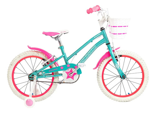 Bicicleta Stark Rod.16 Smilemaker C/canasto/ruditas Turqueza Turquesa 121cm X 85cm