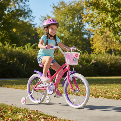 Bicicleta Stark Rod.16 Nena C/canasto/rueditas Rosa Rosa 16  