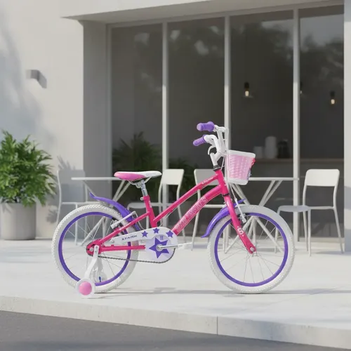 Bicicleta Stark Rod.16 Nena C/canasto/rueditas Rosa Rosa 16  