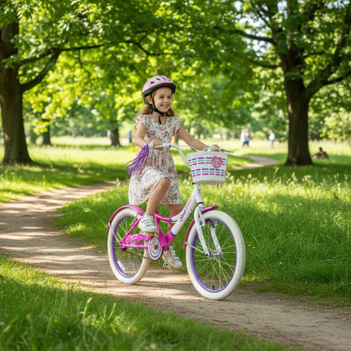 Bicicleta Stark Rod.20 Pink Nena C/canasto Rosa Rosa 138cm X 92cm
