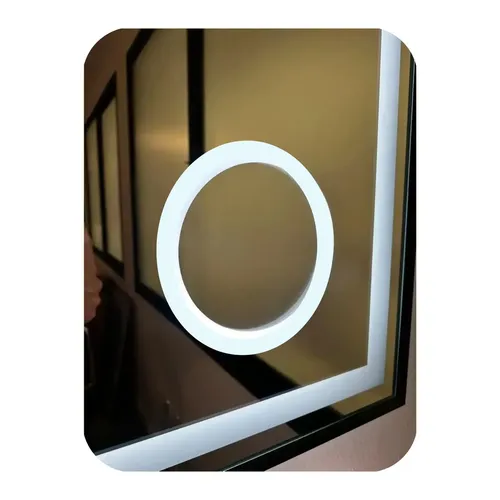 Espejo Led Baño Rectangular 50x70 Bluetooth Desempañador Plata