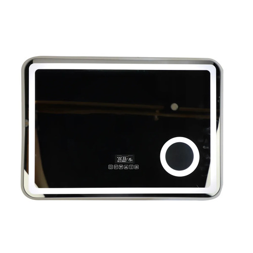 Espejo Led Baño Rectangular 50x70 Bluetooth Desempañador Plata