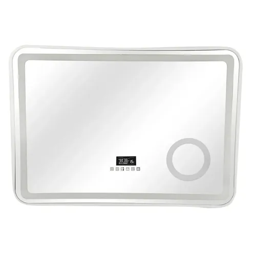 Espejo Led Baño Rectangular 50x70 Bluetooth Desempañador Plata