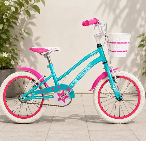 Bicicleta Stark Rod.20 Smilemaker Nena C/canasto Turquesa Turqueza 20  