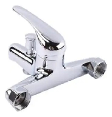 Grifería Canilla De Baño Monocomando Gloa C/flexible Gris Cromado