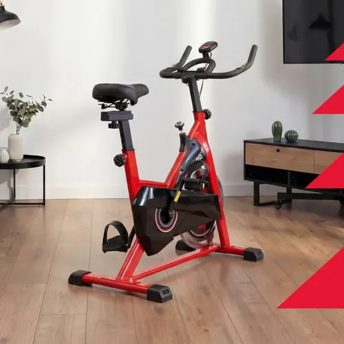 Bicicleta Fija Spinning Randers Arg-845sp 6kg Color Rojo Negro/rojo
