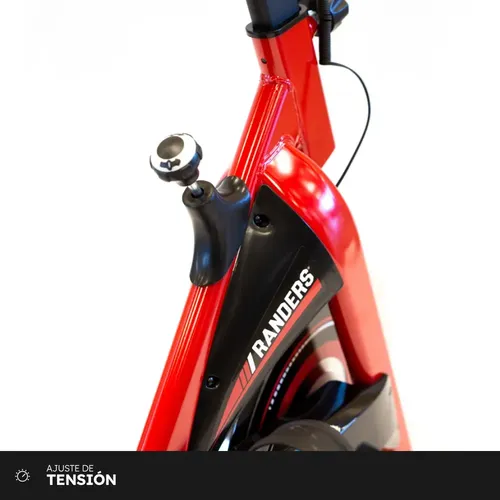 Bicicleta Fija Spinning Randers Arg-845sp 6kg Color Rojo Negro/rojo