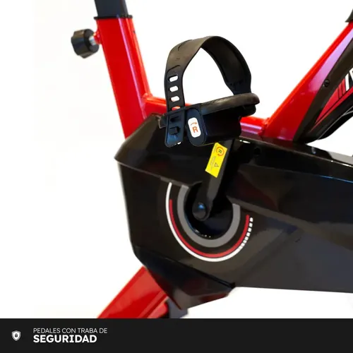 Bicicleta Fija Spinning Randers Arg-845sp 6kg Color Rojo Negro/rojo