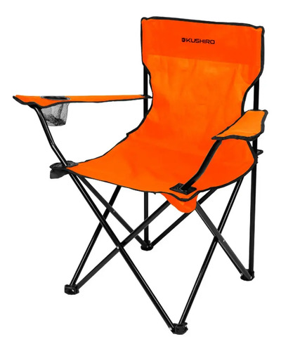 Silla Sillon Reposera Director Plegable Camping Porta Vaso Naranja