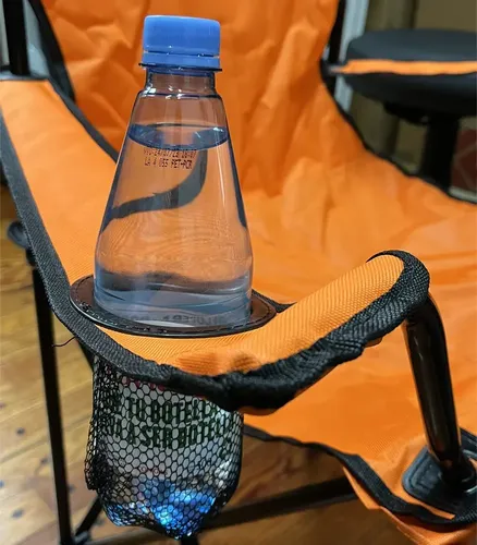 Silla Sillon Reposera Director Plegable Camping Porta Vaso Naranja