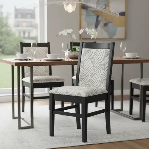 Set X2 Silla Pino Inmacol Tapizada Wengue Tela Vivaldi Liso Wengue Vivaldi