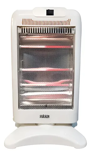 Estufa Halogena Faraon 1600w 2 Niv Girat.180° Blanco