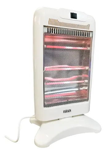 Estufa Halogena Faraon 1600w 2 Niv Girat.180° Blanco