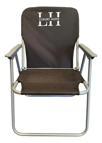 Reposera Caño Luxury Home 1 Pos. Resplado Alto Tela Negra Negro