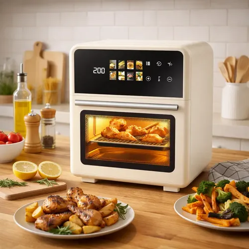 Horno Electrico Freidora De Aire Airfryer 10l Sin Aceite Crema