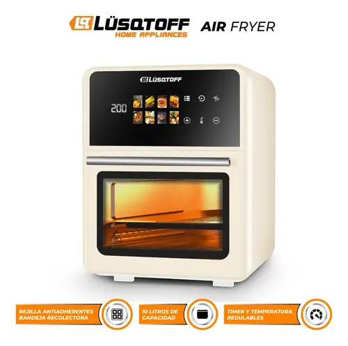 Horno Electrico Freidora De Aire Airfryer 10l Sin Aceite Crema