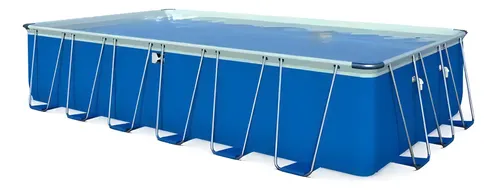 Pileta Pelopincho Xl 27000 Litros 330x630x130 + Escalera Azul