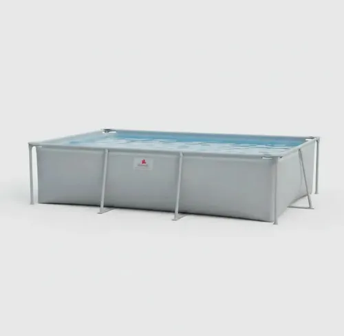 Pileta De Lona Tiburoncito N7 300x200x70cm Cap 4200l Gris Lisa
