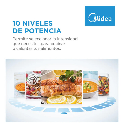 Horno Microondas Midea 20 Lts Digital 700w Gris