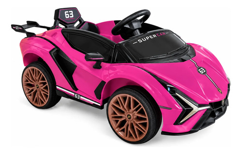 Auto Latapy A Bateria Vel Max 5kh/peso Max 20kg  Rosa Rosa