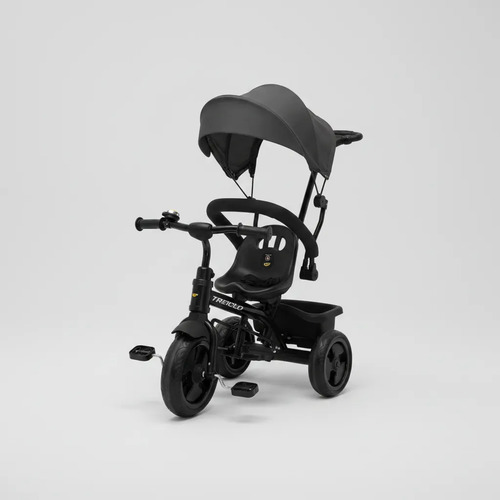 Triciclo Latapy Thunder  3en1 C/capota/manija Negro Negro