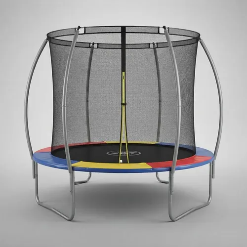 Cama Elastica Latapy 2.44 Metros Con Red De Proteccion Negro Multicolor