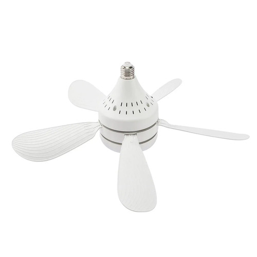 Ventilador De Techo Con Luz 3 Niveles Y Control Remoto E27 Marca Etheos 40 Cm Blanco 6