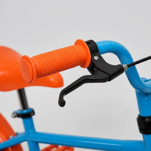 Bicicleta Futura Rod.12 Monotubo C/rueditas Varon Celeste Celeste/naranja 12  