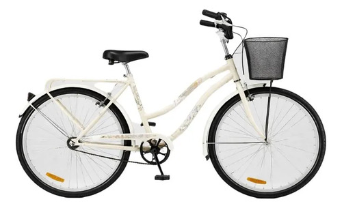 Bicicleta Futura Rod.24  Sport Cruiser Paseo C/canasto Hueso Hueso