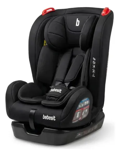 Butaca Bebesit P/auto Grupo 0/1/2 Hasta 25kg Negra Liso Negro